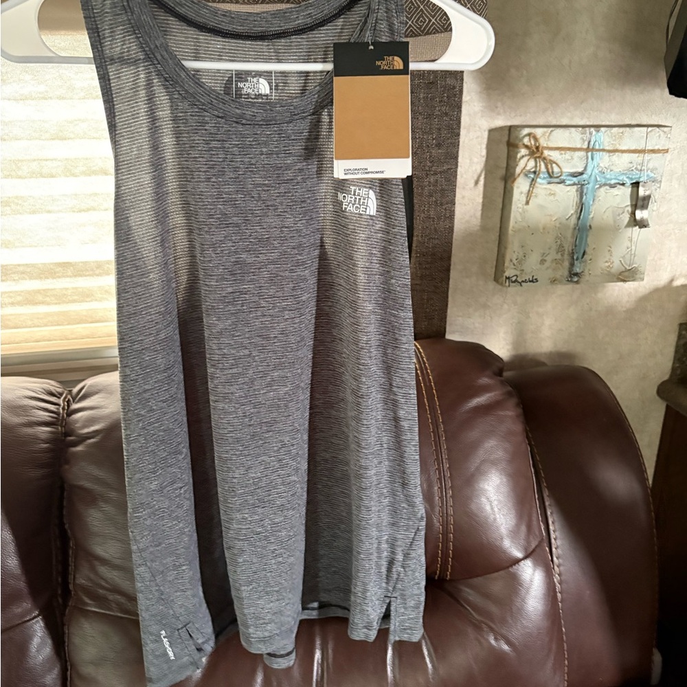 The North Face Charcoal Striped Tee